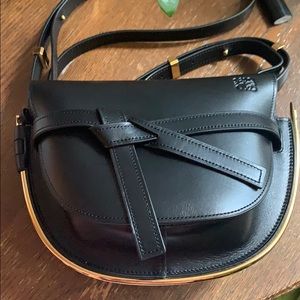Loewe Gate Frame Small Black Bag